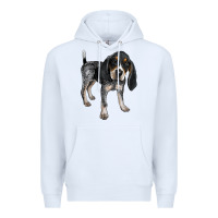 White bluetick coonhound Premium Hoodie - LillyAllenDesigns