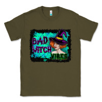 Army Green Halloween Bad Witch Vibes Watercolor Classic Tee - RanaPortraitStore