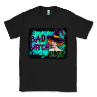 Black Halloween Bad Witch Vibes Watercolor Classic Tee - RanaPortraitStore
