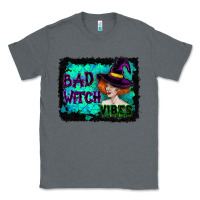 Charcoal Heather Halloween Bad Witch Vibes Watercolor Classic Tee - RanaPortraitStore