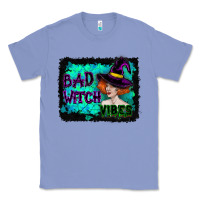 Colony Blue Halloween Bad Witch Vibes Watercolor Classic Tee - RanaPortraitStore