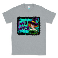 Heather Grey Halloween Bad Witch Vibes Watercolor Classic Tee - RanaPortraitStore