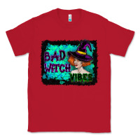 Red Halloween Bad Witch Vibes Watercolor Classic Tee - RanaPortraitStore