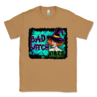 Toasted Coconut Halloween Bad Witch Vibes Watercolor Classic Tee - RanaPortraitStore