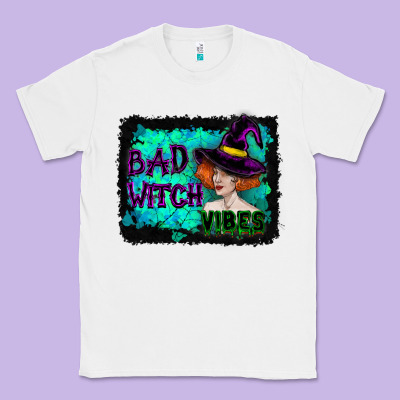 Halloween Bad Witch Vibes Watercolor Classic Tee Designed By Ranaportraitstore