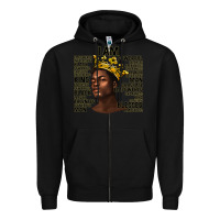 Black afro man black king i am Zipper Hoodie - texasbilliewilder