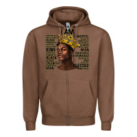Chestnut afro man black king i am Zipper Hoodie - texasbilliewilder
