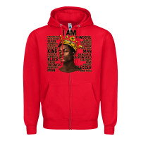 Red afro man black king i am Zipper Hoodie - texasbilliewilder