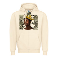 Sandshell afro man black king i am Zipper Hoodie - texasbilliewilder
