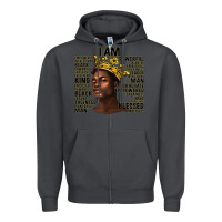 Smoke afro man black king i am Zipper Hoodie - texasbilliewilder