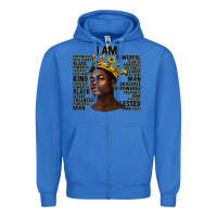 True Royal afro man black king i am Zipper Hoodie - texasbilliewilder