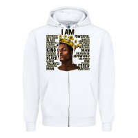 White afro man black king i am Zipper Hoodie - texasbilliewilder