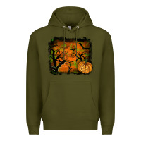 Army Green halloween backround Premium Hoodie - RanaPortraitStore