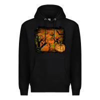 Black halloween backround Premium Hoodie - RanaPortraitStore