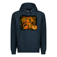 Navy halloween backround Premium Hoodie - RanaPortraitStore