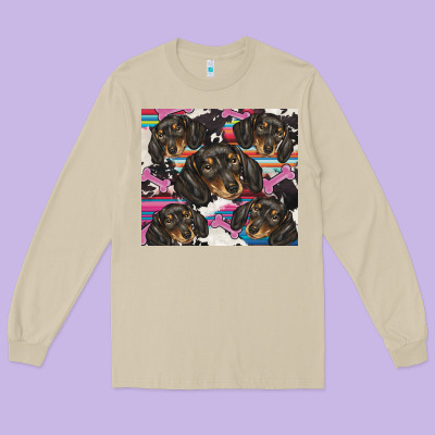 Dachshund Long Sleeve Tee Designed By Barkaloodesign