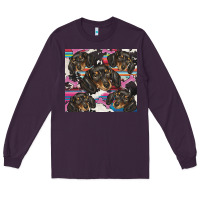 Plum dachshund Long Sleeve Tee - BarkalooDesign