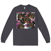 Smoke dachshund Long Sleeve Tee - BarkalooDesign
