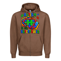 Chestnut autism is his superpower ripped Zipper Hoodie - Zillion Design Studio