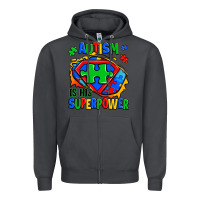 Smoke autism is his superpower ripped Zipper Hoodie - Zillion Design Studio