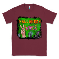 Burgundy Watercolor Halloween Vibes Classic Tee - RanaPortraitStore