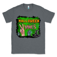 Charcoal Heather Watercolor Halloween Vibes Classic Tee - RanaPortraitStore