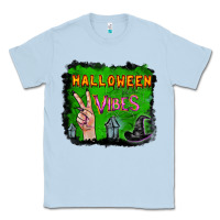 Dusty Blue Watercolor Halloween Vibes Classic Tee - RanaPortraitStore
