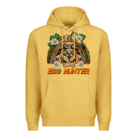 Antique Gold easter egg hunter  rabbit rainbow Premium Hoodie - BarkalooDesign