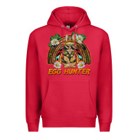Cardinal easter egg hunter  rabbit rainbow Premium Hoodie - BarkalooDesign