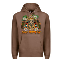 Chestnut easter egg hunter  rabbit rainbow Premium Hoodie - BarkalooDesign