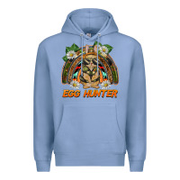 Colony Blue easter egg hunter  rabbit rainbow Premium Hoodie - BarkalooDesign