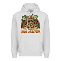 Dove Grey easter egg hunter  rabbit rainbow Premium Hoodie - BarkalooDesign