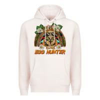 Pale Pink easter egg hunter  rabbit rainbow Premium Hoodie - BarkalooDesign