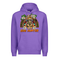 Purple easter egg hunter  rabbit rainbow Premium Hoodie - BarkalooDesign
