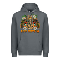 Rock easter egg hunter  rabbit rainbow Premium Hoodie - BarkalooDesign