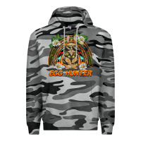 Slate Camo easter egg hunter  rabbit rainbow Premium Hoodie - BarkalooDesign