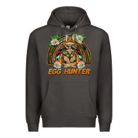 Smoke easter egg hunter  rabbit rainbow Premium Hoodie - BarkalooDesign