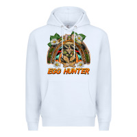 White easter egg hunter  rabbit rainbow Premium Hoodie - BarkalooDesign