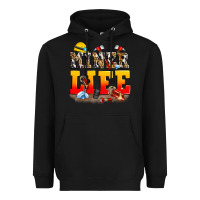 Black miner life Heavyweight Hoodie - Zillion Design Studio