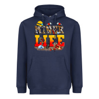 Navy miner life Heavyweight Hoodie - Zillion Design Studio