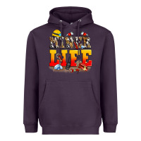 Plum miner life Heavyweight Hoodie - Zillion Design Studio