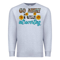 Heather Grey go away i am introvering Premium Sweatshirt - HRA Design Shop