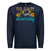 Navy go away i am introvering Premium Sweatshirt - HRA Design Shop