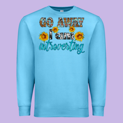 Go Away I Am Introvering Premium Sweatshirt Designed By Hra Design Shop