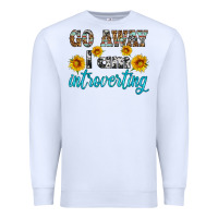 White go away i am introvering Premium Sweatshirt - HRA Design Shop