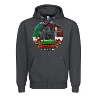 Smoke Black Angus Cattle Merry Christmas Zipper Hoodie - RanaPortraitStore