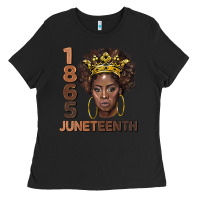 Black 1865 juneteenth black women Ladies Tee - BarkalooDesign