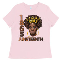 Bubblegum Pink 1865 juneteenth black women Ladies Tee - BarkalooDesign