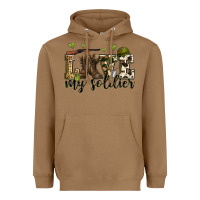 Toasted Coconut love my soldier Heavyweight Hoodie - Zillion Design Studio