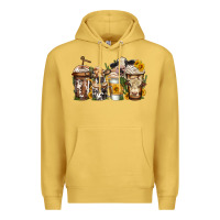 Antique Gold cows coffee cups Premium Hoodie - Jasminsmagicworld